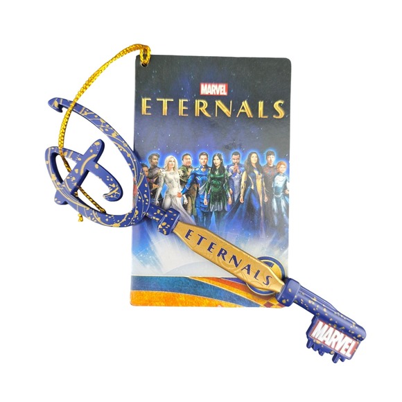 Disney Other - Disney Marvel Eternals Collectible Key Blue Gold Splatter OS Blue NEW Limited